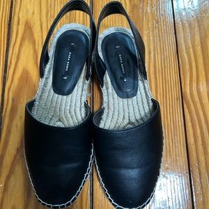Zara basic black espadrille sandal size 36